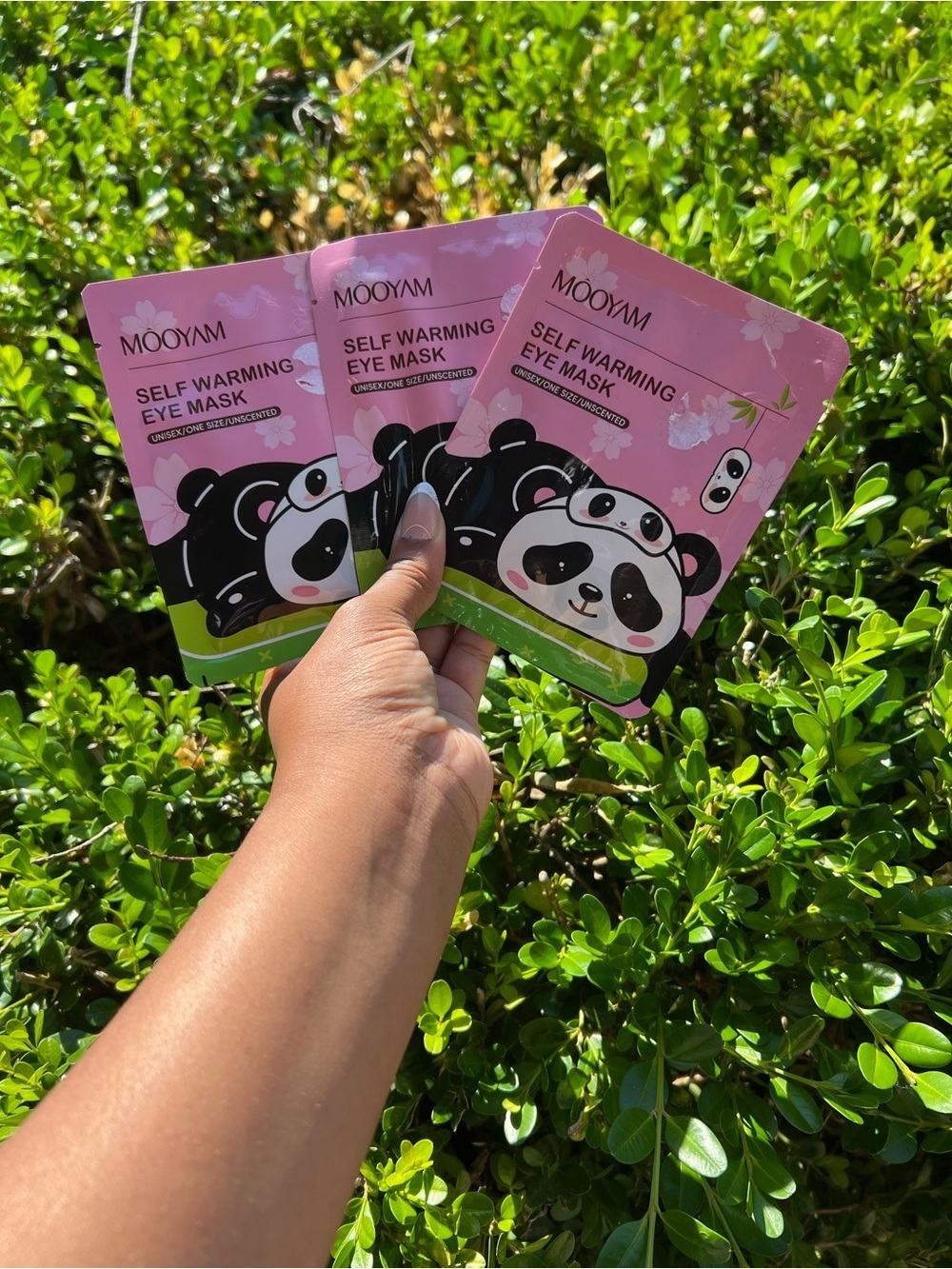 Mooyam Self-Warming Eye Mask Trio - Pink Panda Packaging